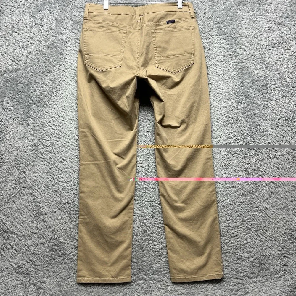 Untuckit 5 Pocket Chino Pants Men 32x30 Tan Don Santiago Tech Straight Fit Chino